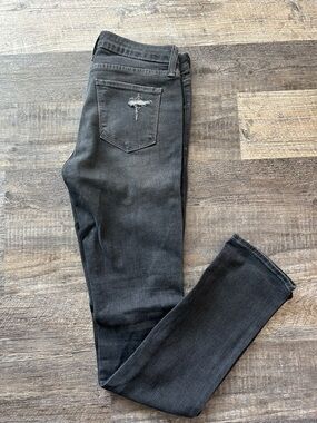 Just Black Distressed Washed Black Skinny Jeans